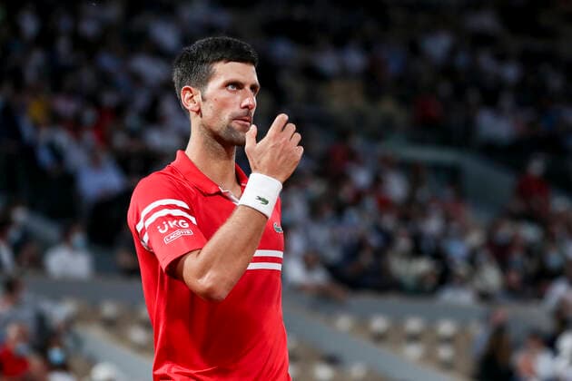 TENNIS - French Open 2021 PARIS,FRANCE,09.June.21 - TENNIS - ATP, Tennis Herren World Tour, French Open, Roland Garros, Grand Slam. Image shows Novak Djokovic (SRB).  GEPAxpictures xPatrickxSteiner