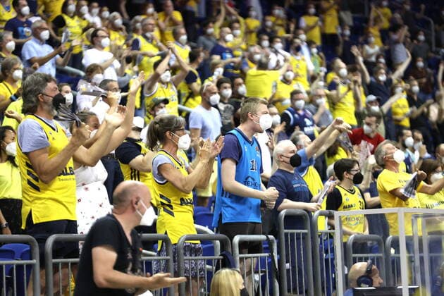 DEU, GER, easyCredit BBL, ALBA vs Bayern Muenchen, 09 06 2021, Mercedes Benz Arena, Berlin, DEU, GER, easyCredit BBL, ALBA vs Bayern Muenchen, in picture ALBA Fans nordphotoxGmbHx xEngler nph00076