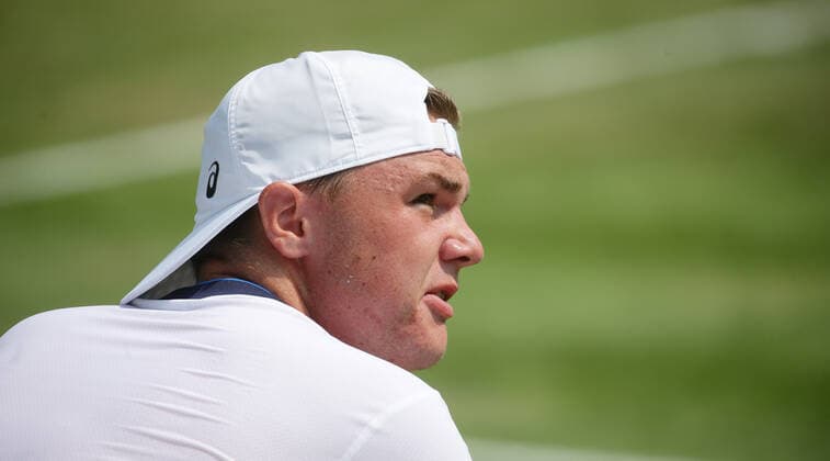 Stuttgart , Tennis MercedesCup 2021 , Dominic Stricker ( SUI )