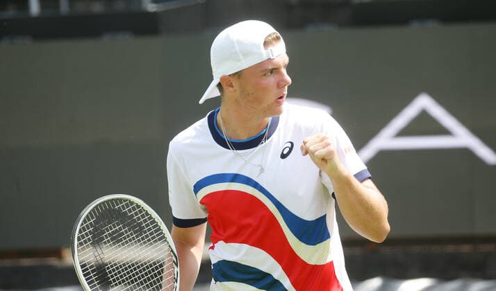 Stuttgart , Tennis MercedesCup 2021 , Dominic Stricker SUI