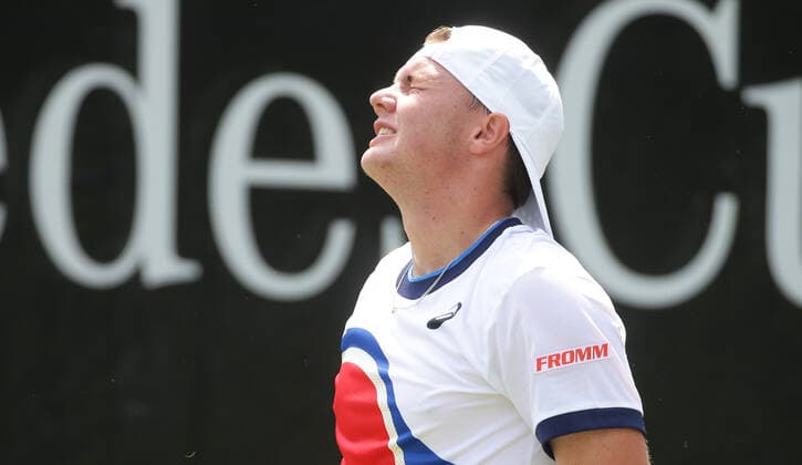Stuttgart , Tennis MercedesCup 2021 , Dominic Stricker SUI