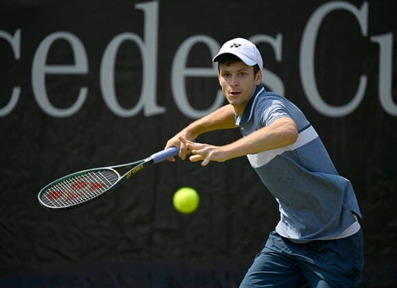 Hubert Hurkacz POL Action 10 06 2021 Tennis MercedesCup Stuttgart 2021 Weißenhof ATP 07 13 06 2021 Tennis MercedesCup Stuttgart 2021