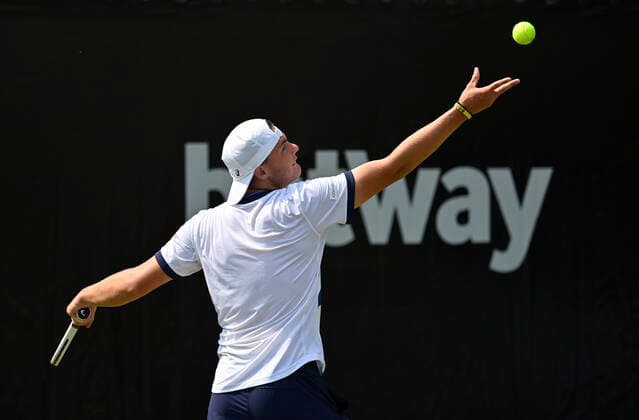 Dominic Stephan Stricker SUI Action Serve 10 06 2021 Tennis MercedesCup Stuttgart 2021 Weißenhof ATP 07 13 06 2021 Tennis MercedesCup Stuttgart 2021