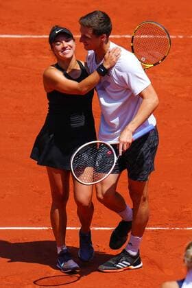 Mandatory Credit: Photo by Javier Garcia BPI Shutterstock (12058061j) Desirae Krawczyk and Joe Salisbury celebrate winning the final of the Mixed Doubles French Open Tennis, Day Twelve, Roland Garros, Paris, France - 10 Jun 2021 French Open Tennis, Day Twelve, Roland Garros, Paris, France - 10 Jun 2021  Copyright: xJavierxGarcia BPI Shutterstockx 12058061j