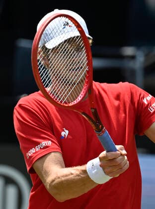 Yannick Hanfmann GER Action 10 06 2021 Tennis MercedesCup Stuttgart 2021 Weißenhof ATP 07 13 06 2021 Tennis MercedesCup Stuttgart 2021