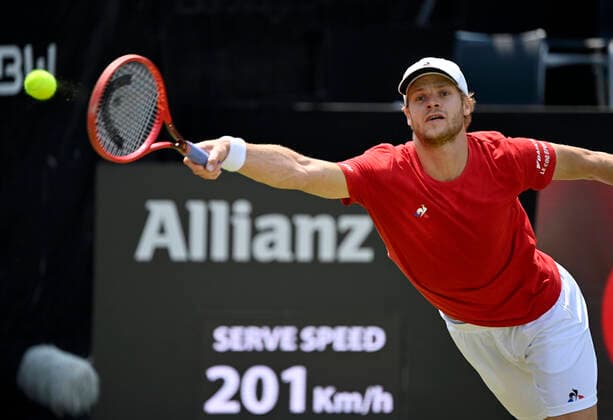 Yannick Hanfmann GER Action 10 06 2021 Tennis MercedesCup Stuttgart 2021 Weißenhof ATP 07 13 06 2021 Tennis MercedesCup Stuttgart 2021