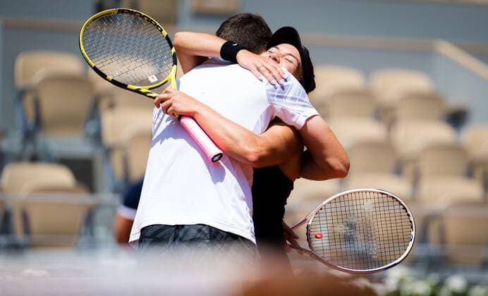 Mandatory Credit: Photo by Rob Prange Shutterstock (12058015h) Desirae Krawczyk of the United States after winning the Mixed Doubles final with partner Joe Salisbury at the 2021 Roland Garros Grand Slam Tournament French Open Tennis, Day Twelve, Roland Garros, Paris, France - 10 Jun 2021 French Open Tennis, Day Twelve, Roland Garros, Paris, France - 10 Jun 2021  Copyright: xRobxPrange Shutterstockx 12058015h
