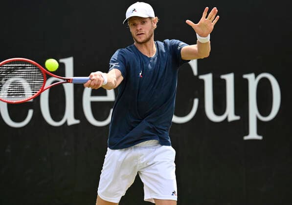 Yannick Hanfmann GER Action 10 06 2021 Tennis MercedesCup Stuttgart 2021 Weißenhof ATP 07 13 06 2021 Tennis MercedesCup Stuttgart 2021