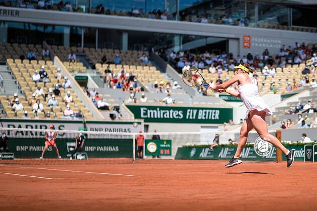 Anastasia Pavlyuchenkova ( Russie ) TENNIS : Roland Garros 2021 - Internationaux de France - 10 06 2021 FedericoPestellini Panoramic 