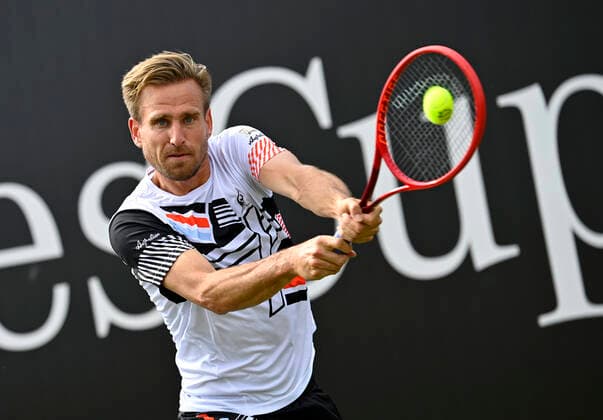 Peter Gojowczyk GER Action 10 06 2021 Tennis MercedesCup Stuttgart 2021 Weißenhof ATP 07 13 06 2021 Tennis MercedesCup Stuttgart 2021