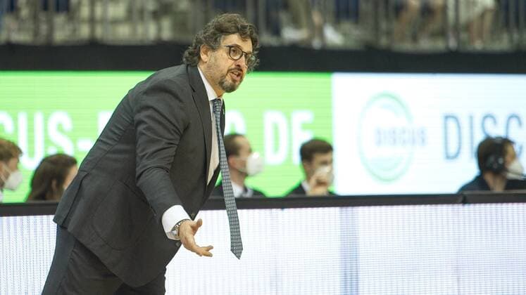 Andrea Trinchieri Bayern, 10 06 2021, BBL, Alba Berlin vs FC Bayern Final Game 2, at Mercedes Benz Arena, GER, Berlin, 10 06 2021, BBL, Alba vs FC Bayern Game 2 Playoff Berlin Copyright: xUwexKoch Eibner-Pressefotox EP_UKH