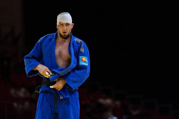 Bilder des Jahres 2021, Sport 06 Juni Sport Bilder des Tages Judo, WM in Budapest JUDO - IJF World Championships 2021 BUDAPEST,HUNGARY,11.JUN.21 - JUDO - IJF World Championships, men -100kg. Image shows Aaron Fara (AUT).  GEPAxpictures xJohannesxFriedl