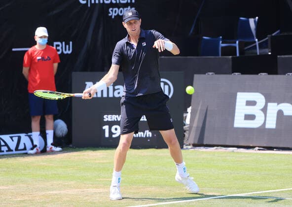 11 06 2021, ATP Tour Mercedes Cup Stuttgart, Weissenhofff, tennis, sports, pictured Sam Querrey USA