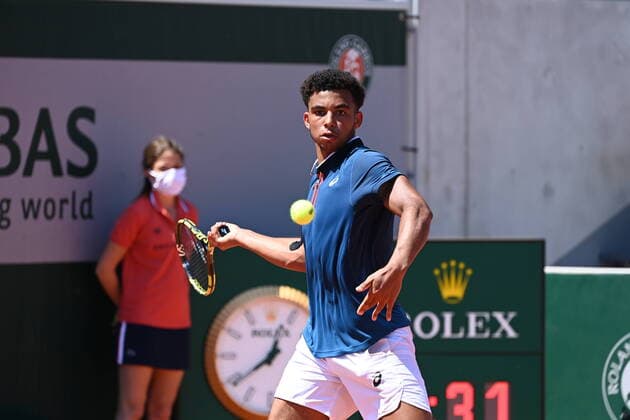 Tennis : Roland Garros 2021 - France - demi finale junior Arthur Fils contre Giovanni Mpetsi Perricard - France Tennis : Roland Garros 2021 - France - 11 06 2021 chryslenecaillaud 