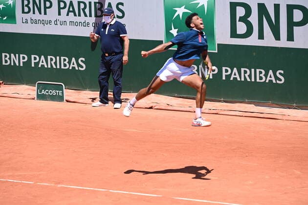 Tennis : Roland Garros 2021 - France - demi finale junior Arthur Fils contre Giovanni Mpetsi Perricard - France Tennis : Roland Garros 2021 - France - 11 06 2021 chryslenecaillaud 