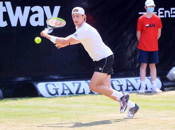 11 06 2021, ATP Tour Mercedes Cup Stuttgart, Weissenhofff, tennis, sports, in the picture Ugo Humbert FRA