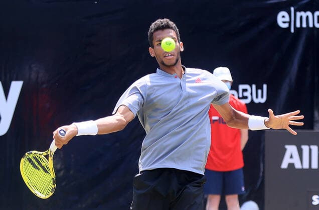 11 06 2021, ATP Tour Mercedes Cup Stuttgart, Weissenhofff, tennis, sports, pictured Felix Auger Aliassime CAN