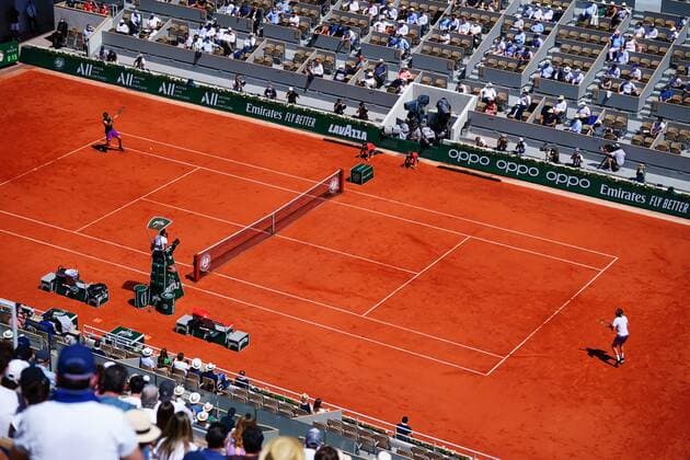 Mandatory Credit: Photo by Javier Garcia BPI Shutterstock (12058128r) Alexander Zverev and Stefanos Tsitsipas during their semi final match French Open Tennis, Day Thirteen, Roland Garros, Paris, France - 11 Jun 2021 French Open Tennis, Day Thirteen, Roland Garros, Paris, France - 11 Jun 2021  Copyright: xJavierxGarcia BPI Shutterstockx 12058128r