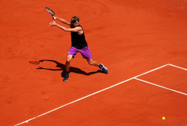 Mandatory Credit: Photo by Javier Garcia BPI Shutterstock (12058128af) Alexander Zverev during his semi final match French Open Tennis, Day Thirteen, Roland Garros, Paris, France - 11 Jun 2021 French Open Tennis, Day Thirteen, Roland Garros, Paris, France - 11 Jun 2021  Copyright: xJavierxGarcia BPI Shutterstockx 12058128af