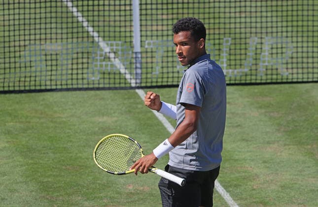 1 06 2021, ATP Tour Mercedes Cup Stuttgart, Weissenhofff, tennis, sports, in the picture Felix Auger Aliassime CAN winner vs Ugo Humbert FRA