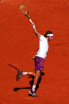 Mandatory Credit: Photo by Javier Garcia BPI Shutterstock (12058128ax) Stefanos Tsitsipas during his semi final match French Open Tennis, Day Thirteen, Roland Garros, Paris, France - 11 Jun 2021 French Open Tennis, Day Thirteen, Roland Garros, Paris, France - 11 Jun 2021  Copyright: xJavierxGarcia BPI Shutterstockx 12058128ax