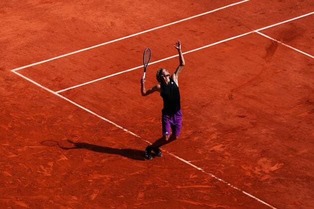 Mandatory Credit: Photo by Javier Garcia BPI Shutterstock (12058128br) Alexander Zverev during his semi final match French Open Tennis, Day Thirteen, Roland Garros, Paris, France - 11 Jun 2021 French Open Tennis, Day Thirteen, Roland Garros, Paris, France - 11 Jun 2021  Copyright: xJavierxGarcia BPI Shutterstockx 12058128br