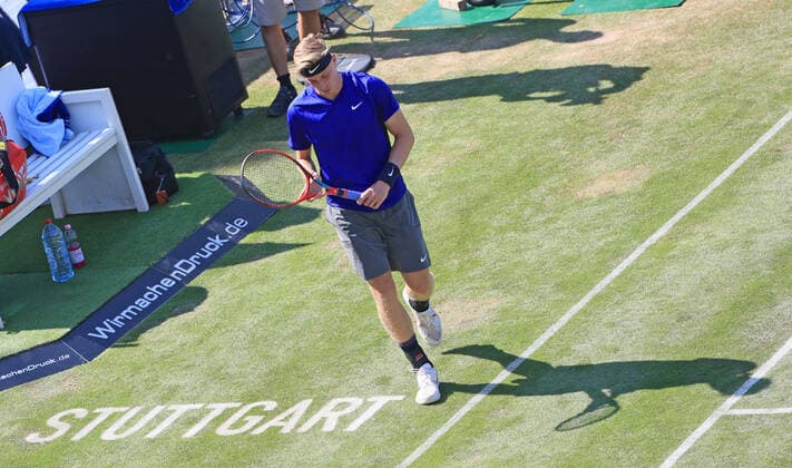 1 06 2021, ATP Tour Mercedes Cup Stuttgart, Weissenhofff, tennis, sports, in the picture Denis Shapovalov CAN