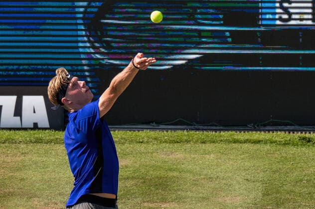 Denis Shapovalov CAN Germany, Stuttgart, 11 06 2021, Tennis, ATP250, MercedesCup 2021, Quarterfinals, Denis Shapovalov CAN Marin Cilic CRO , TC Weissenhof Foto A2 Bildagentur Peter Hartenfelser