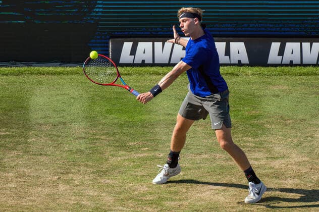 Denis Shapovalov CAN Germany, Stuttgart, 11 06 2021, Tennis, ATP250, MercedesCup 2021, Quarterfinals, Denis Shapovalov CAN Marin Cilic CRO , TC Weissenhof Foto A2 Bildagentur Peter Hartenfelser