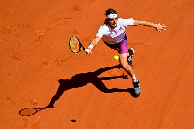 Stefanos Tsitsipas (Gre) TENNIS : Internationaux de France Roland Garros 2021 - Paris - 11 06 2021 JBAutissier Panoramic 
