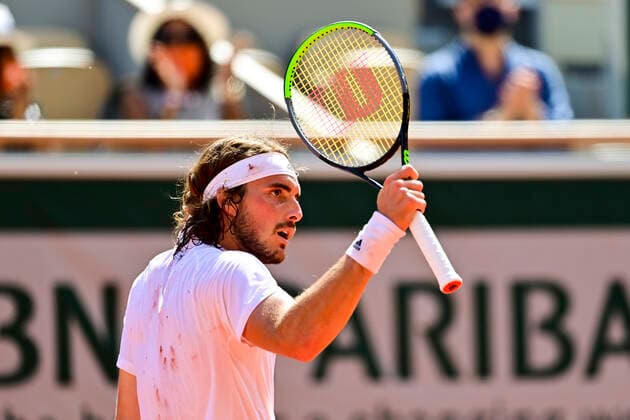 Stefanos Tsitsipas (Gre) TENNIS : Internationaux de France Roland Garros 2021 - Paris - 11 06 2021 JBAutissier Panoramic 