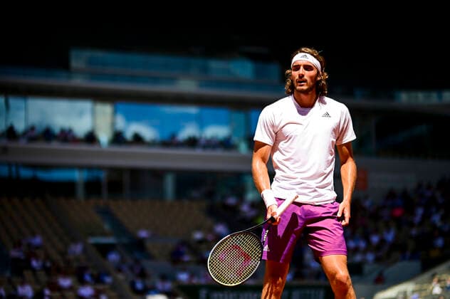Stefanos Tsitsipas (Gre) TENNIS : Internationaux de France Roland Garros 2021 - Paris - 11 06 2021 JBAutissier Panoramic 
