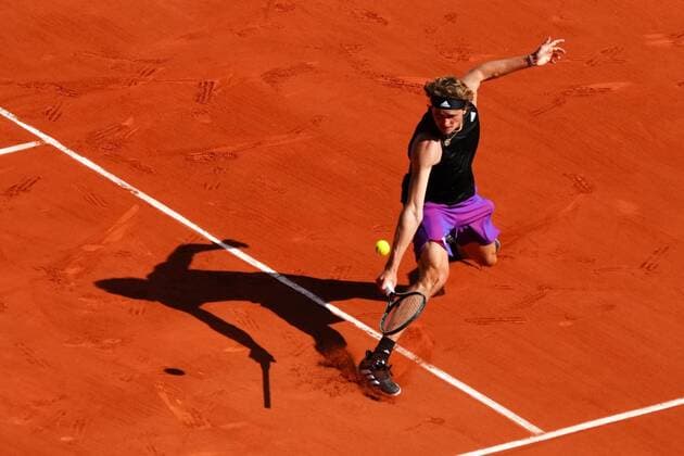 Mandatory Credit: Photo by Javier Garcia BPI Shutterstock (12058128db) Alexander Zverev during his semi final match French Open Tennis, Day Thirteen, Roland Garros, Paris, France - 11 Jun 2021 French Open Tennis, Day Thirteen, Roland Garros, Paris, France - 11 Jun 2021  Copyright: xJavierxGarcia BPI Shutterstockx 12058128db