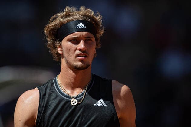 Alexander ZVEREV of Germany reacts during his men s single against Stefanos TSITSIPAS of Greece on the Semi final of the French Open tennis tournament at Roland Garros in Paris, France, 11 June 2021.  Copyright: xAurelienxMorissardx