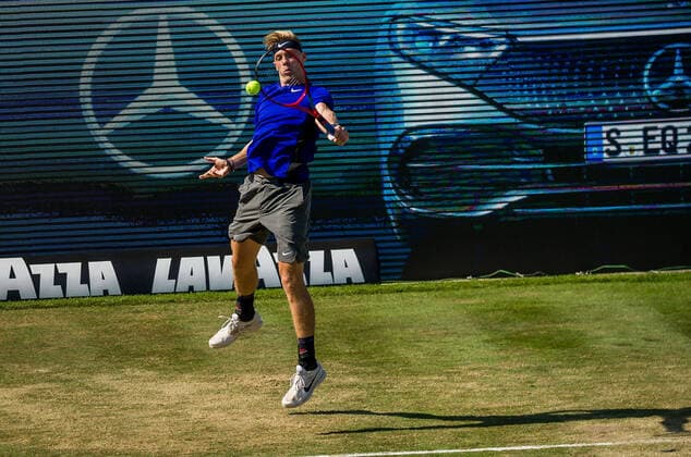 Denis Shapovalov CAN during the match Denis Shapovalov CAN vs Marin Cilic CRO ATP 250 ATP TOUR ATP Lawn Tournament MercedesCup 2021 on 11 06 2021 in Stuttgart TC Weissenhof , Baden Wuerttemberg, Germany Stuttgart 11 06 21 Tennis , 11 06 2021, Stuttgart Germany xpxsdx