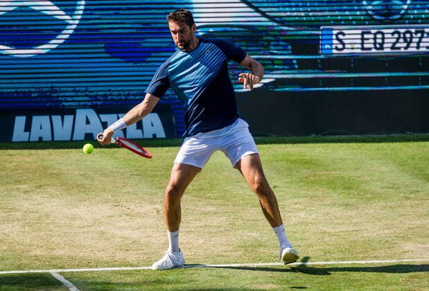 Marin Cilic CRO during the match Denis Shapovalov CAN vs Marin Cilic CRO ATP 250 ATP TOUR ATP Lawn Tournament MercedesCup 2021 on 11 06 2021 in Stuttgart TC Weissenhof , Baden Wuerttemberg, Germany Stuttgart 11 06 21 Tennis , 11 06 2021, Stuttgart Germany xpxsdx