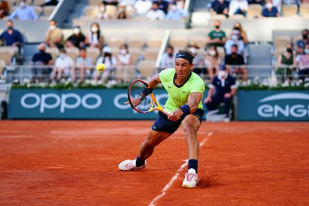 Mandatory Credit: Photo by Javier Garcia BPI Shutterstock (12058128gw) Rafael Nadal during his semi final match French Open Tennis, Day Thirteen, Roland Garros, Paris, France - 11 Jun 2021 French Open Tennis, Day Thirteen, Roland Garros, Paris, France - 11 Jun 2021  Copyright: xJavierxGarcia BPI Shutterstockx 12058128gw