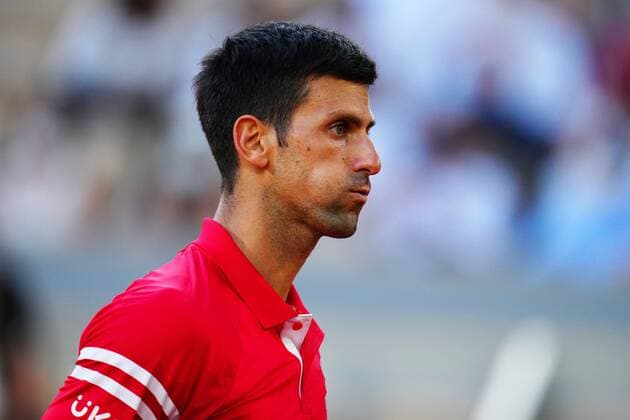 Mandatory Credit: Photo by Javier Garcia BPI Shutterstock (12058128ig) Novak Djokovic during his semi final match French Open Tennis, Day Thirteen, Roland Garros, Paris, France - 11 Jun 2021 French Open Tennis, Day Thirteen, Roland Garros, Paris, France - 11 Jun 2021  Copyright: xJavierxGarcia BPI Shutterstockx 12058128ig