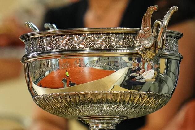 Mandatory Credit: Photo by Javier Garcia BPI Shutterstock (12058128mz) Rafael Nadal reflected in the Musketeers cup during his semi final match French Open Tennis, Day Thirteen, Roland Garros, Paris, France - 11 Jun 2021 French Open Tennis, Day Thirteen, Roland Garros, Paris, France - 11 Jun 2021  Copyright: xJavierxGarcia BPI Shutterstockx 12058128mz