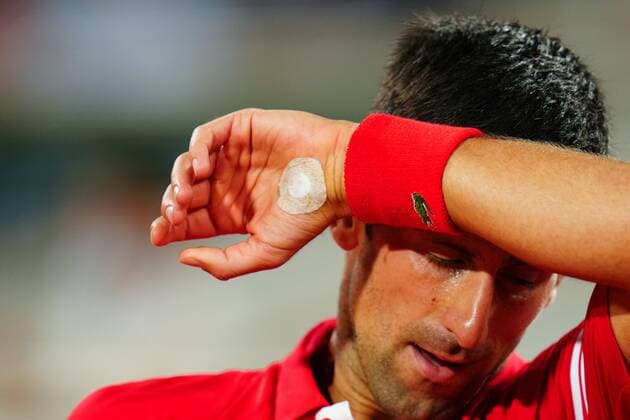 Mandatory Credit: Photo by Javier Garcia BPI Shutterstock (12058128no) Novak Djokovic during his semi final match French Open Tennis, Day Thirteen, Roland Garros, Paris, France - 11 Jun 2021 French Open Tennis, Day Thirteen, Roland Garros, Paris, France - 11 Jun 2021  Copyright: xJavierxGarcia BPI Shutterstockx 12058128no
