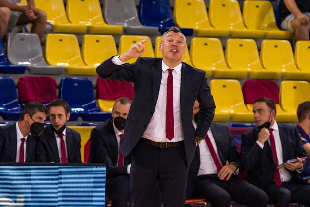 June 11, 2021, Barcelona, Barcelona, Spain: Sarunas Jasikevicius, Head coach of FC Barcelona, Barca gestures during the Liga Endesa ACB Playoff semi final game 3 match between Fc Barcelona and Lenovo Tenerife at Palau Blaugrana on June 11, 2021 in Barcelona, Spain. Barcelona Spain - ZUMAa181 20210611_zaa_a181_027 Copyright: xJavierxBorregox