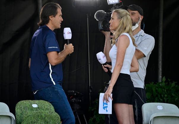 Tommy Haas interview Servus TV presenter 12 06 2021 semi-finals Tennis MercedesCup Stuttgart 2021 Weißenhof ATP 07 13 06 2021 Tennis MercedesCup Stuttgart 2021