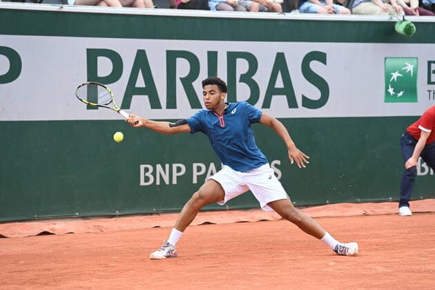 Tennis : Roland Garros 2021 - France - Finale Juniors garcons - Arthur Fils contre Lucas Van Assche - France Tennis : Roland Garros 2021 - France - 12 06 2021 chryslenecaillaud Panoramic 