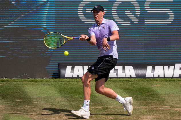 Sam Querrey USA Germany, Stuttgart, 12 06 2021, Tennis, ATP250, MercedesCup 2021, Semifinals, Felix Auger Aliassime CAN Sam Querrey USA , TC Weissenhof Foto A2 Bildagentur Peter Hartenfelser