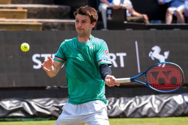 Jurij Rodionov AUT Germany, Stuttgart, 12 06 2021, Tennis, ATP250, MercedesCup 2021, Semifinals, Marin Cilic CRO Jurij Rodionov AUT , TC Weissenhof Foto A2 Bildagentur Peter Hartenfelser