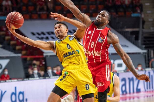 Maodo Lo 0 Alba Berlin , Jalen Reynolds 8 FC Bayern , FC Bayern Basketball vs Alba Berlin, BBL Playoffs, Final, 12 06 2021 Muenchen Bayern Germany Copyright: xkolbert-press UlrichxGamelx