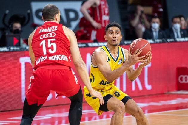 Robin Amaize 15 FC Bayern , Maodo Lo 0 Alba Berlin , FC Bayern Basketball vs Alba Berlin, BBL Playoffs, Final, 12 06 2021 Muenchen Bayern Germany Copyright: xkolbert-press UlrichxGamelx