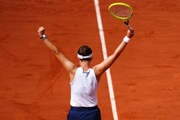 Mandatory Credit: Photo by Javier Garcia BPI Shutterstock (12058169bs) Barbora Krejcikova celebrates after victory in the Women s Singles final French Open Tennis, Day Fourteen, Roland Garros, Paris, France - 12 Jun 2021 French Open Tennis, Day Fourteen, Roland Garros, Paris, France - 12 Jun 2021  Copyright: xJavierxGarcia BPI Shutterstockx 12058169bs