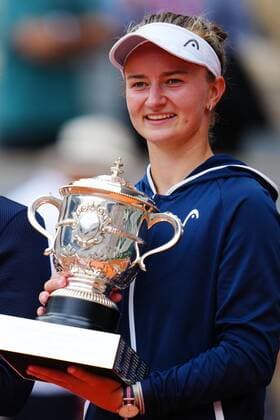 Mandatory Credit: Photo by Javier Garcia BPI Shutterstock (12058169dd) Barbora Krejcikova after the Women s Singles final French Open Tennis, Day Fourteen, Roland Garros, Paris, France - 12 Jun 2021 French Open Tennis, Day Fourteen, Roland Garros, Paris, France - 12 Jun 2021  Copyright: xJavierxGarcia BPI Shutterstockx 12058169dd