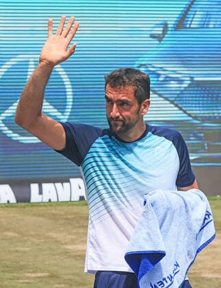 (210612) -- STUTTGART, June 12, 2021 -- Marin Cilic reacts after the men s singles semifinal of Mercedes Cup between Marin Cilic of Croatia and Jurij Rodionov of Austria in Stuttgart, Germany, June 12, 2021. (Photo by Xinhua) (SP)GERMANY-STUTTGART-TENNIS-MERCEDES CUP-MEN S SINGLES-SEMIFINALS PhilippexRuiz 
